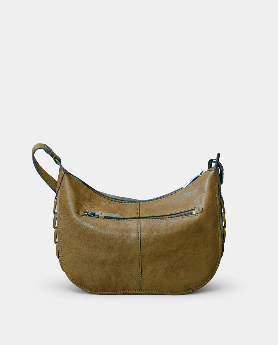 bandolera-abbacino-lua-en-nobuck-verde-con-trenzado-lateral image 3