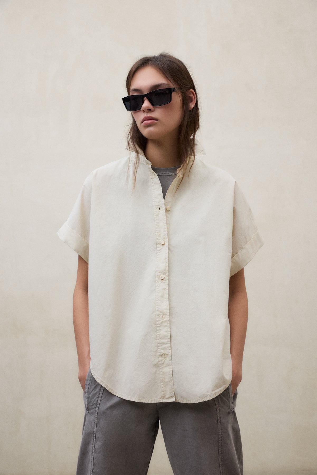 camisa-ecoalf-isabel-beige-de-algod-n-regenerativo-para-mujer image 2