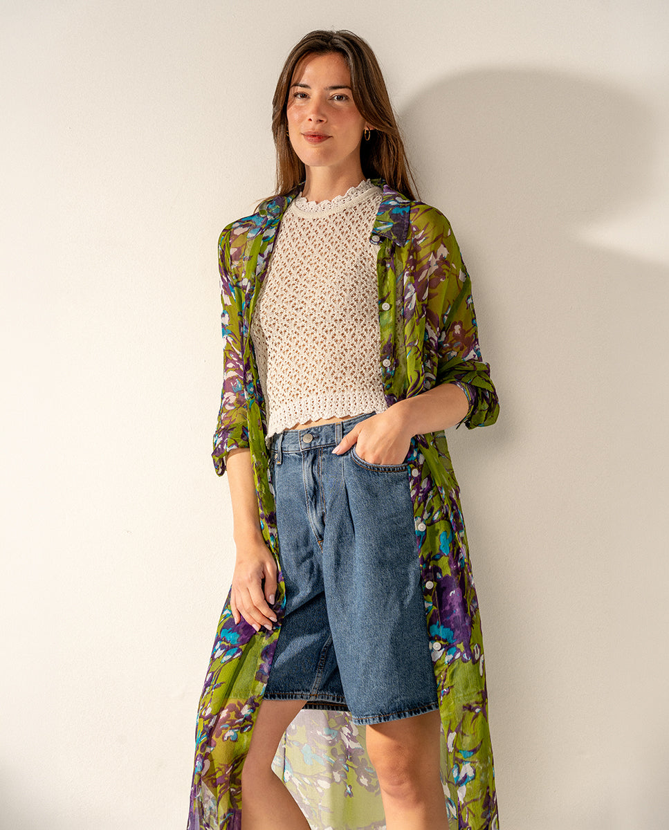 abbacino-t-nica-viscosa-estampado-floral-verde-talla-nica image 4