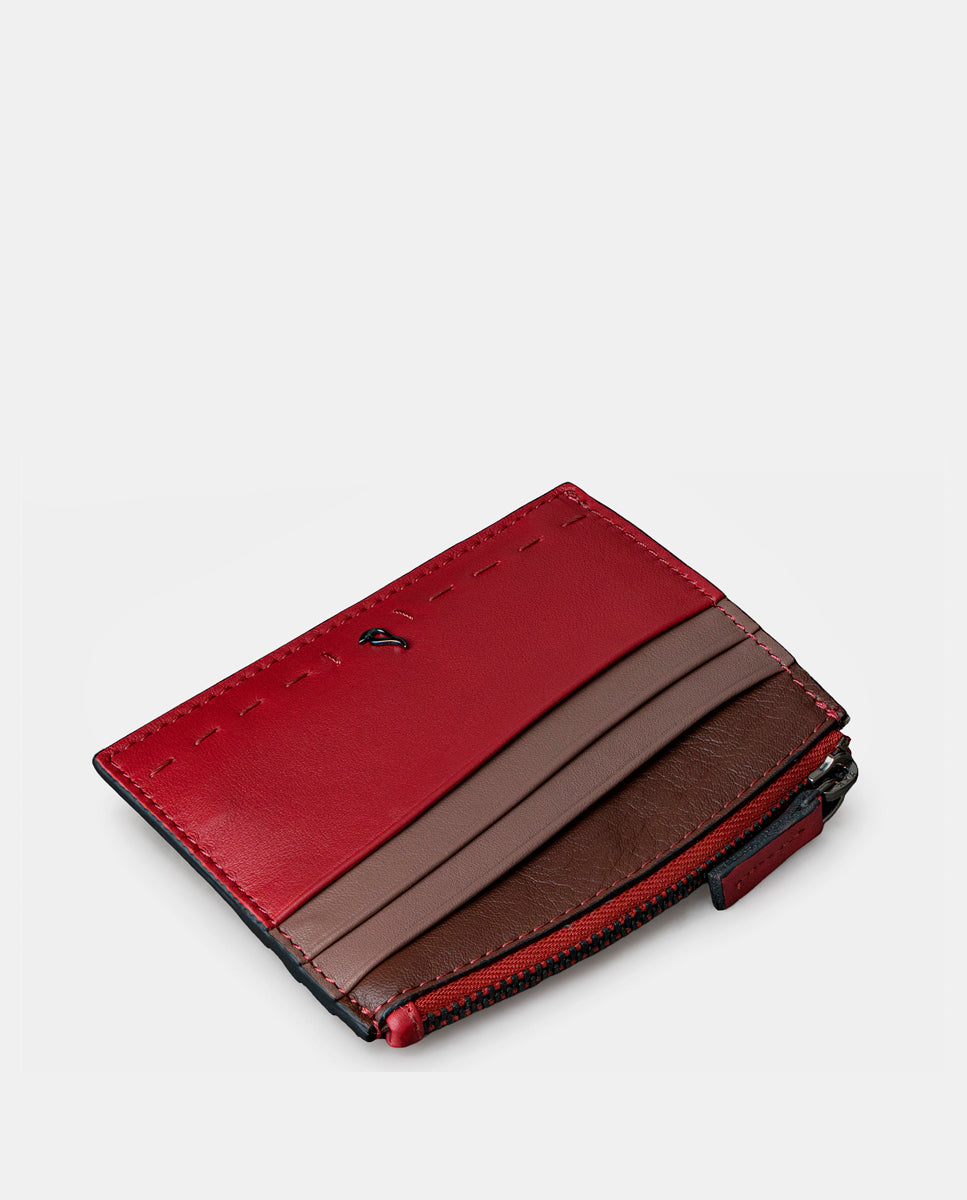 abbacino-tarjetero-mujer-piel-rojo-con-monedero image 4