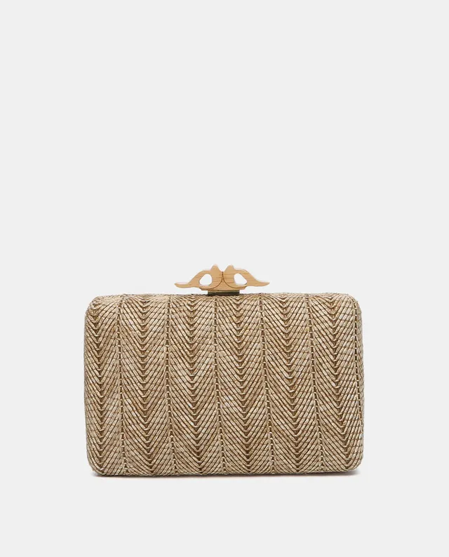clutch-de-fiesta-abbacino-en-camel-con-trenzado-en-espiga-y-cierre-3d image 1