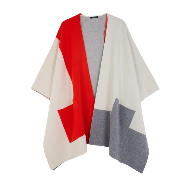 parfois-poncho-de-punto-estampado-mujer image 1