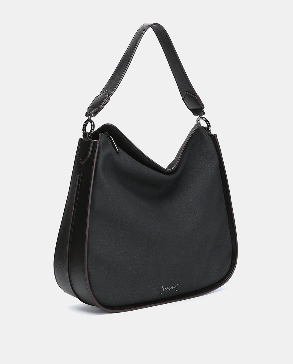 abbacino-bolso-hombro-mujer-reciclado-negro-sostenible image 3