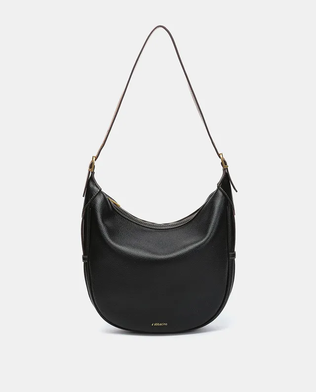abbacino-bolso-de-hombro-hobo-en-materiales-reciclados-negro image 1