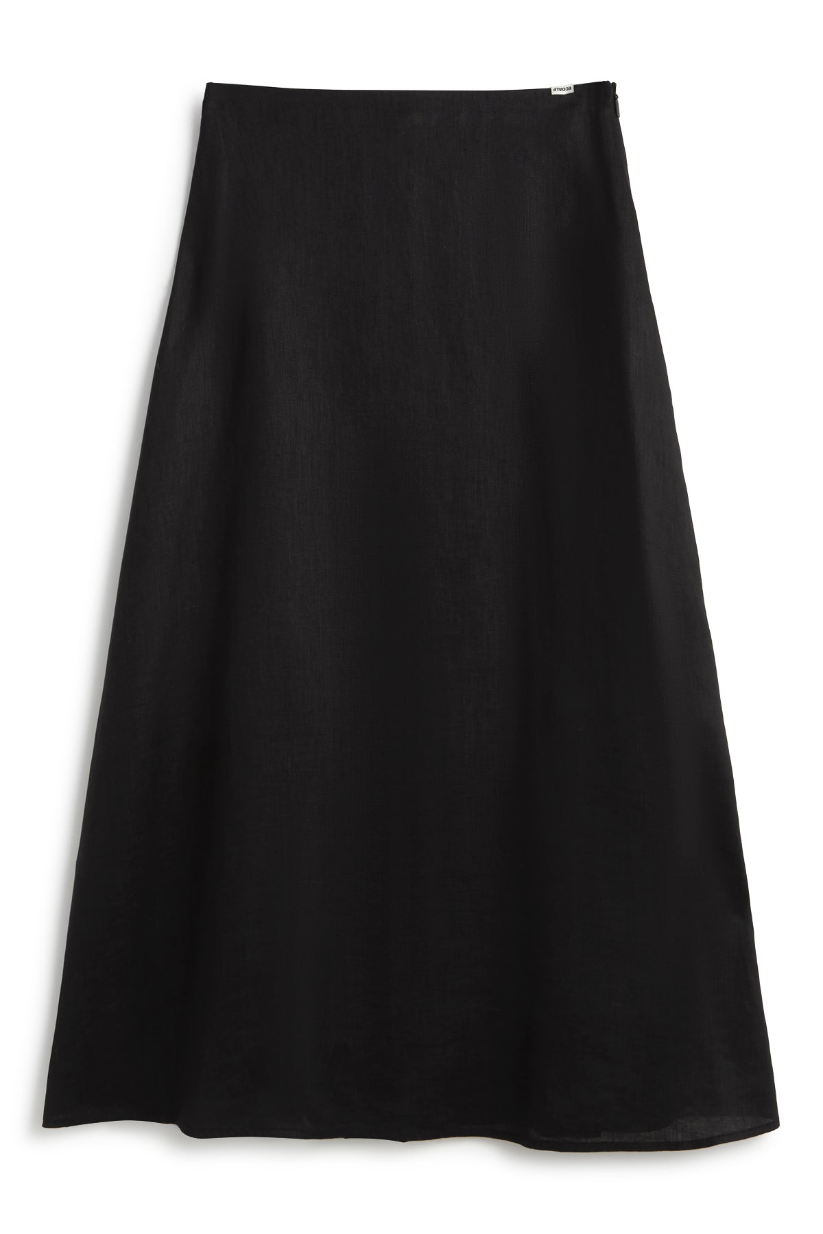 ecoalf-falda-beth-negra-80-lino-fit-regular-y-cremallera-invisible image 7