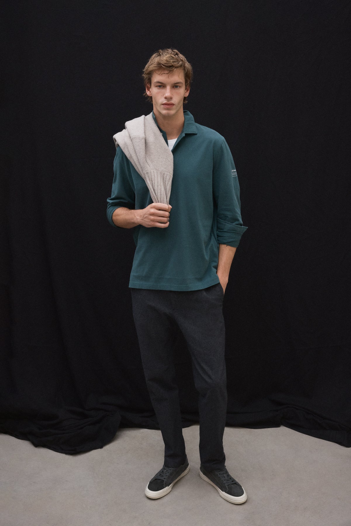 ecoalf-polo-patrick-verde-para-hombre-50-algod-n-reciclado-cuello-italiano-y-te- image 7