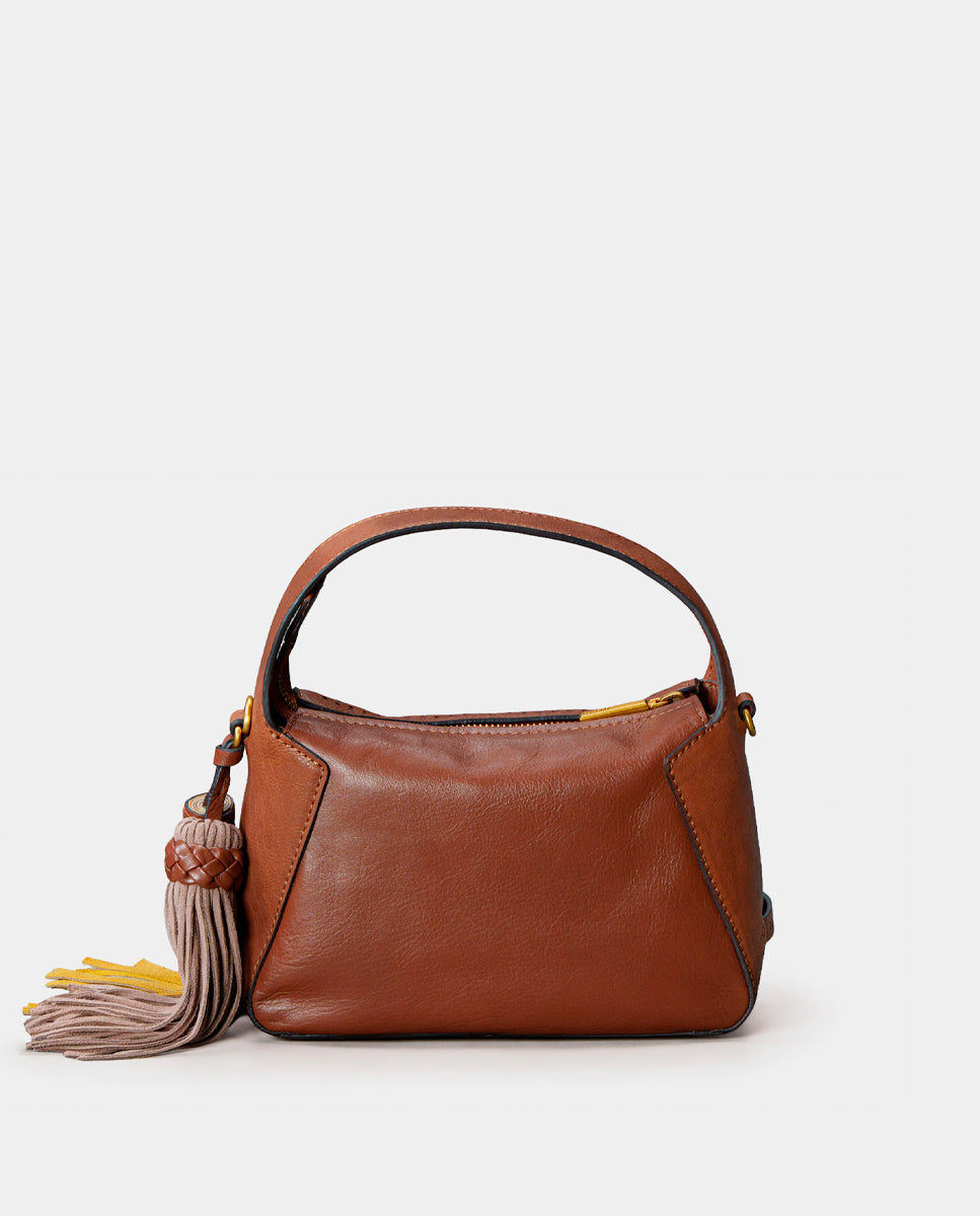 abbacino-bolso-de-mano-piel-troquelada-cognac image 3