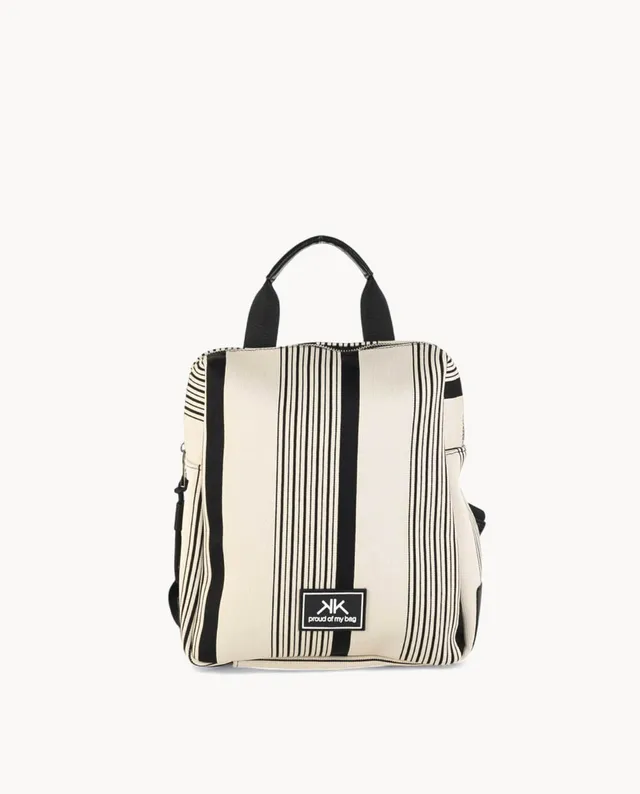 kbas-mochila-de-algod-n-con-cremallera-color-negro-blanco-rayas-verticales image 1