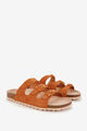 abbacino-sandalia-plana-tiras-triple-hebilla-cognac image 2
