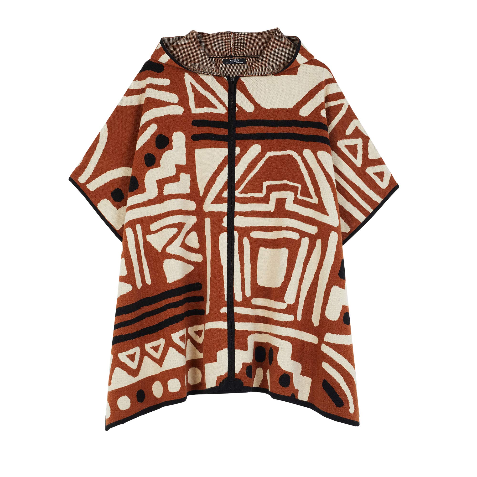 parfois-poncho-de-punto-estampado-mujer-2 image 1