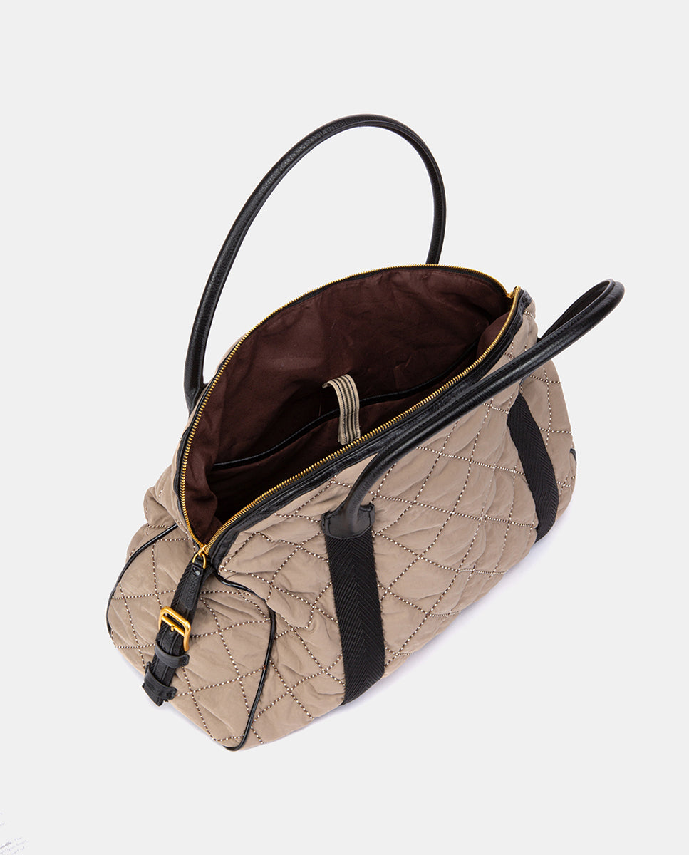 abbacino-bolso-de-mano-acolchado-taupe-reciclado image 5