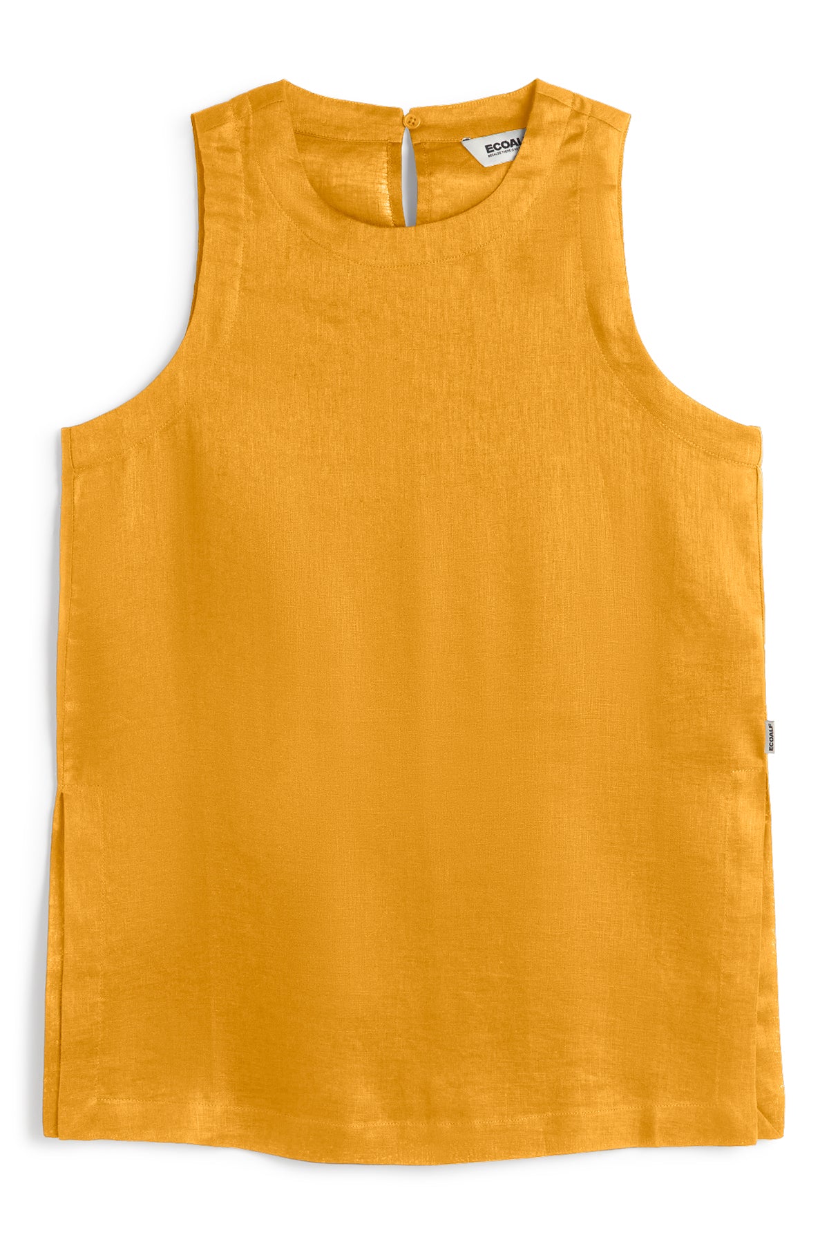ecoalf-camisa-sia-naranja-80-lino-sin-mangas-y-aberturas-laterales image 6