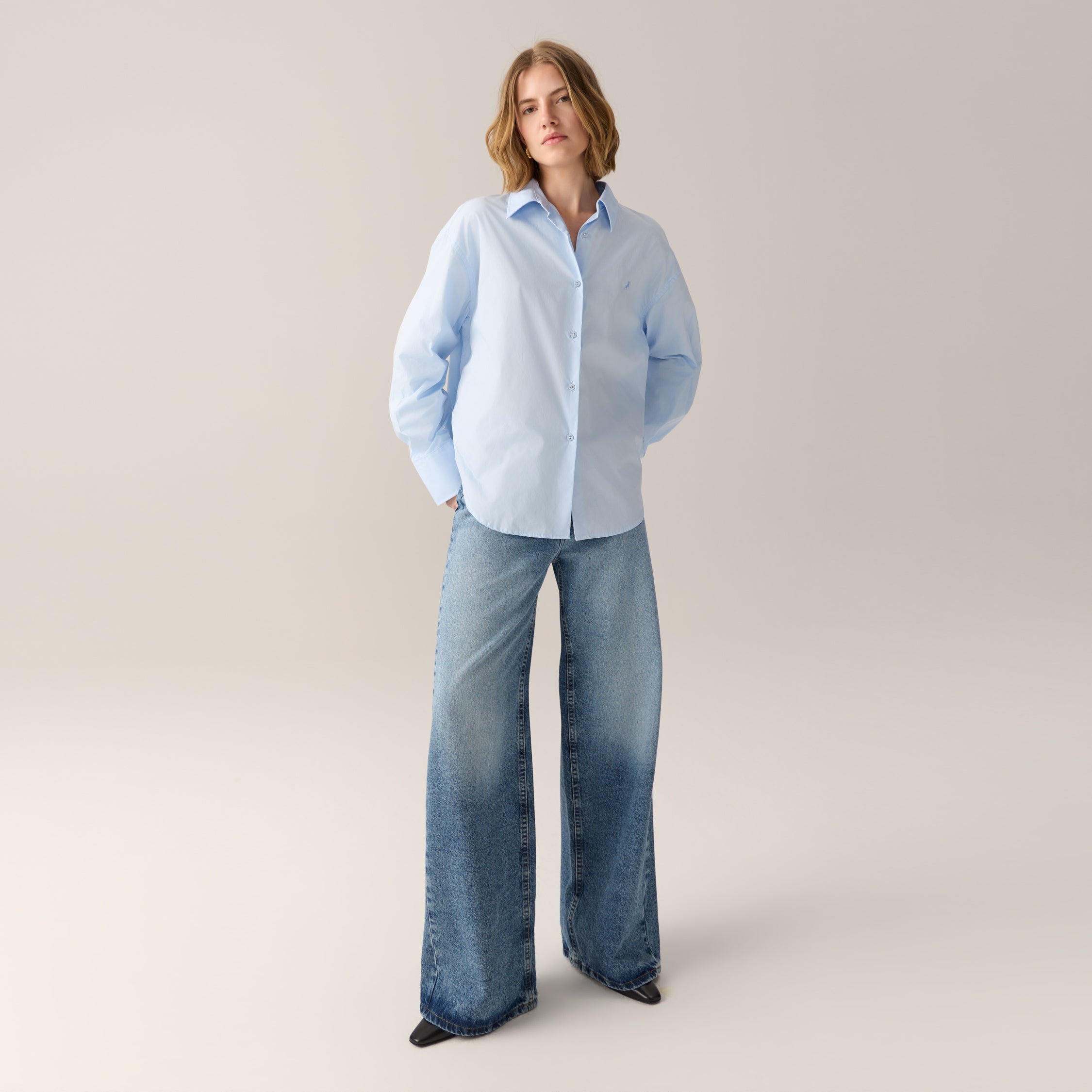 lois-caryn-camisa-vaquera-light-blue-algod-n image 1