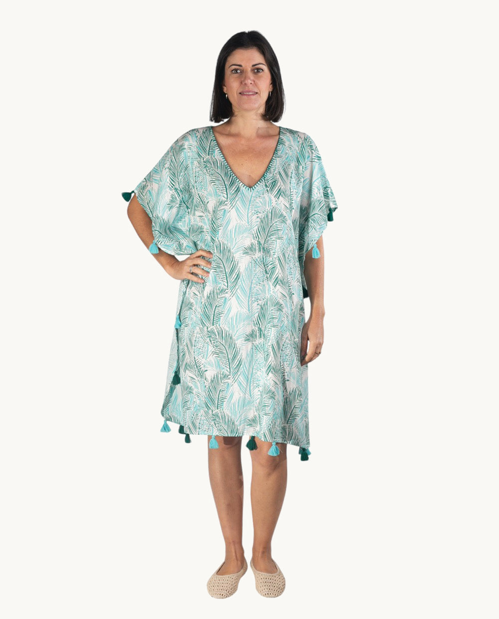 kbas-kurta-de-algod-n-talla-nica-color-turquesa image 1