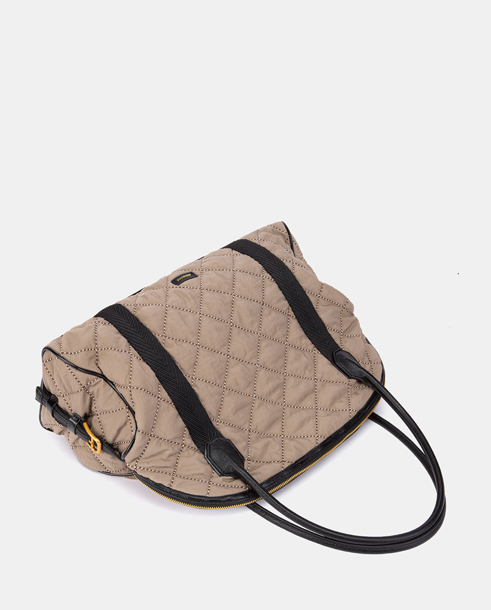 abbacino-bolso-de-mano-acolchado-taupe-reciclado image 6