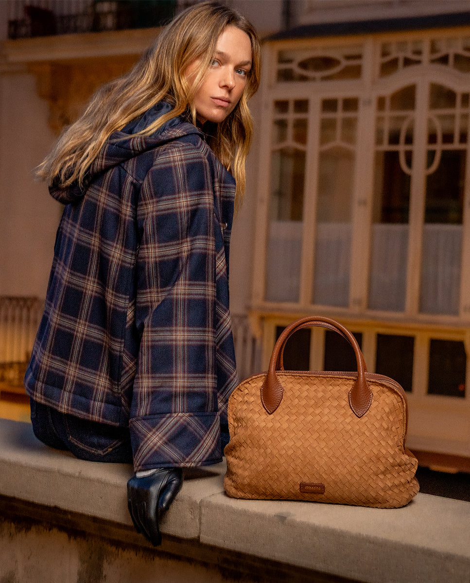 abbacino-bolso-de-mano-trenzado-cognac image 2