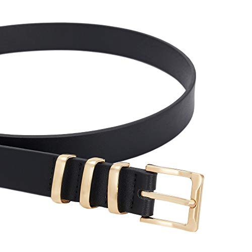 parfois-cintur-n-hebilla-dorada-estrecho-basic-negro-mujer image 5