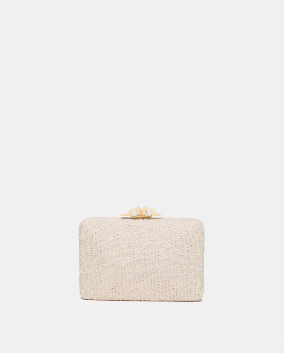 abbacino-clutch-fiesta-beige-geom-trico-tejido-trenzado image 1