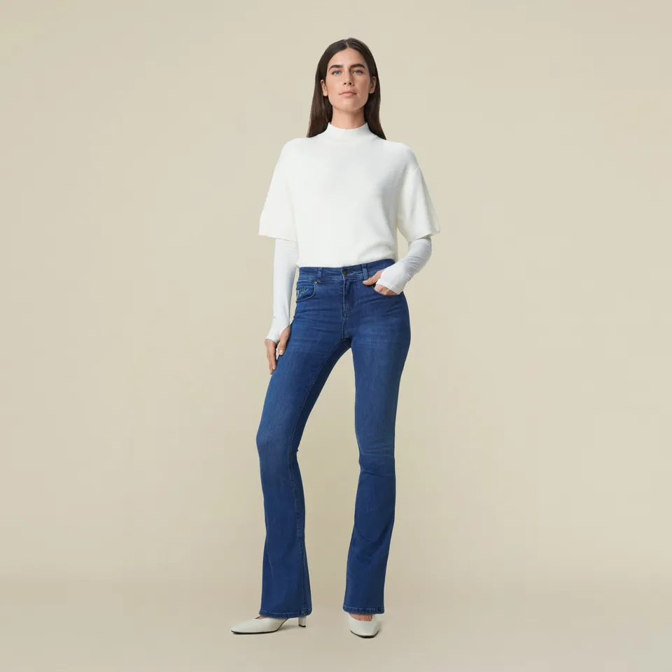lois-melrose-pantal-n-de-mujer-tiro-alto-mezcla-algod-n-modal-tallas-24-31 image 1