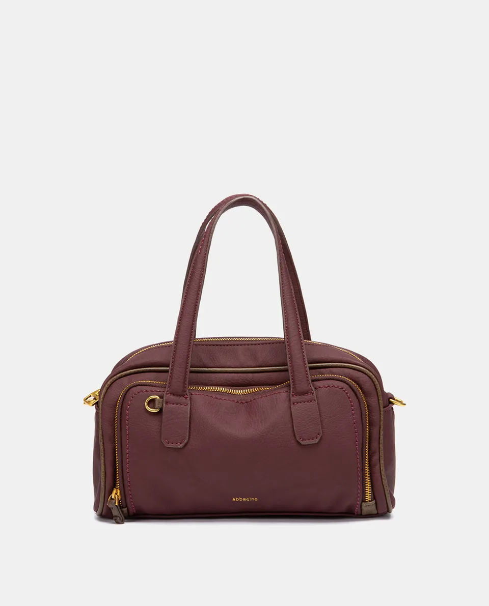 abbacino-bolso-mano-materiales-reciclados-burdeos-efecto-piel image 1