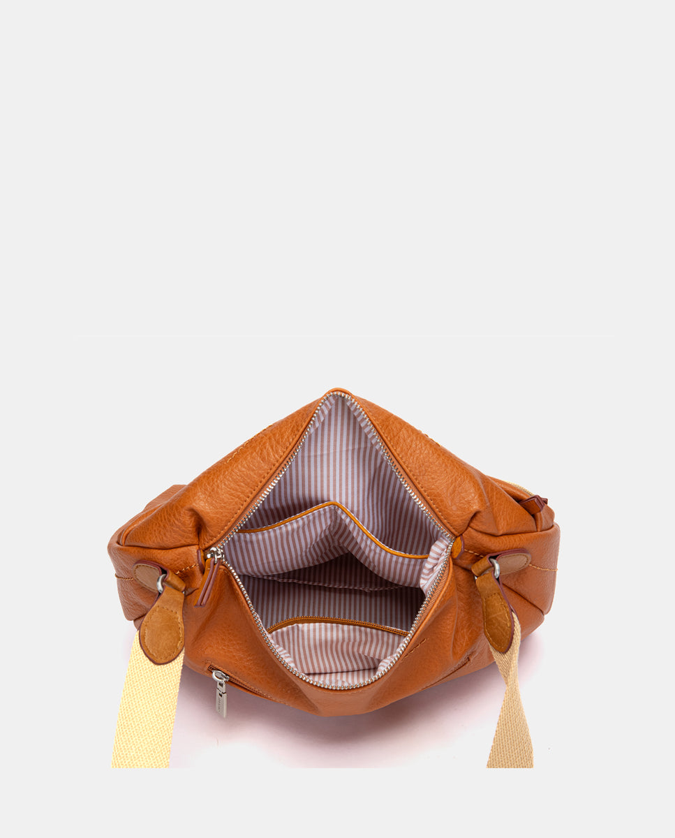 abbacino-bandolera-sport-cognac-de-materiales-reciclados image 5