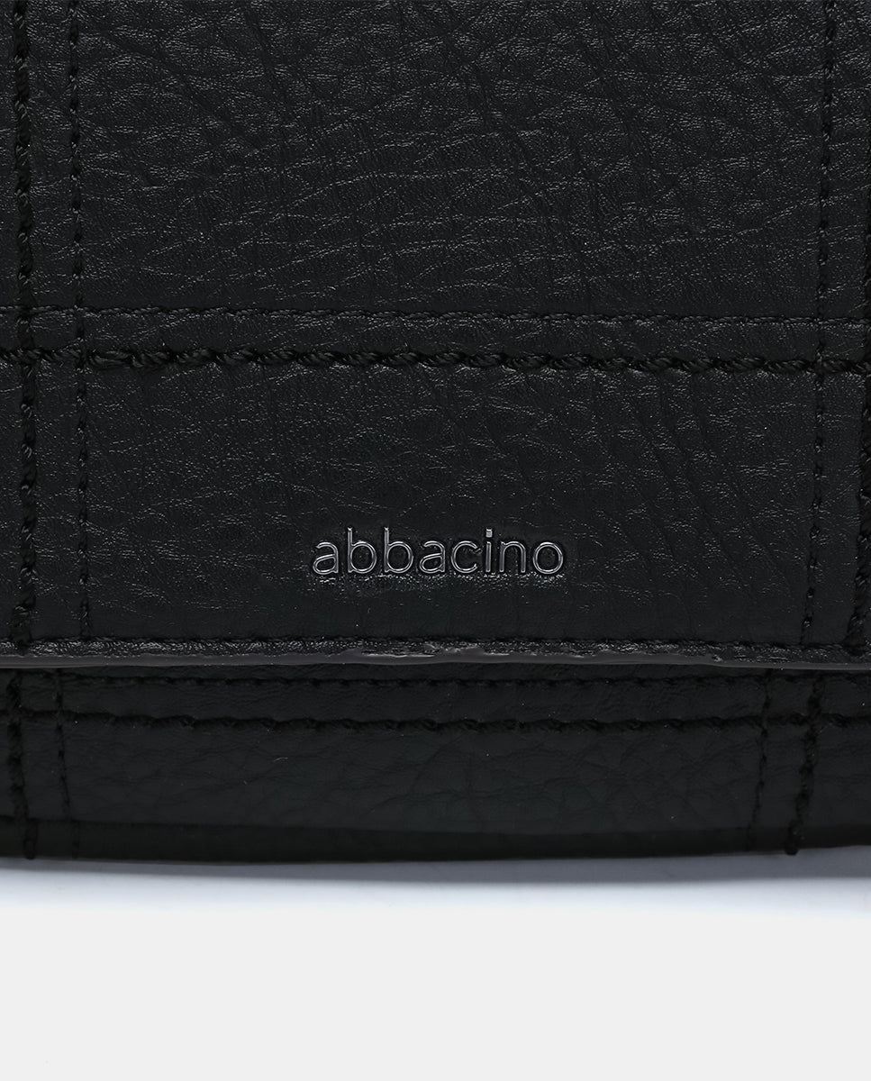 abbacino-bolso-hombro-peque-o-negro-reciclado-cuadros image 7