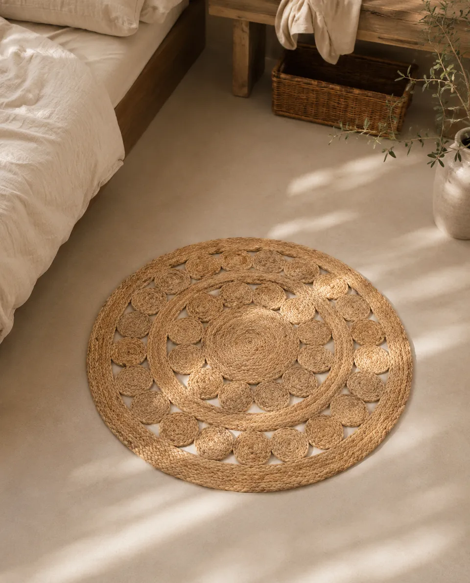 alfombra-redonda-kbas-de-yute-natural-90-cm-de-di-metro image 1