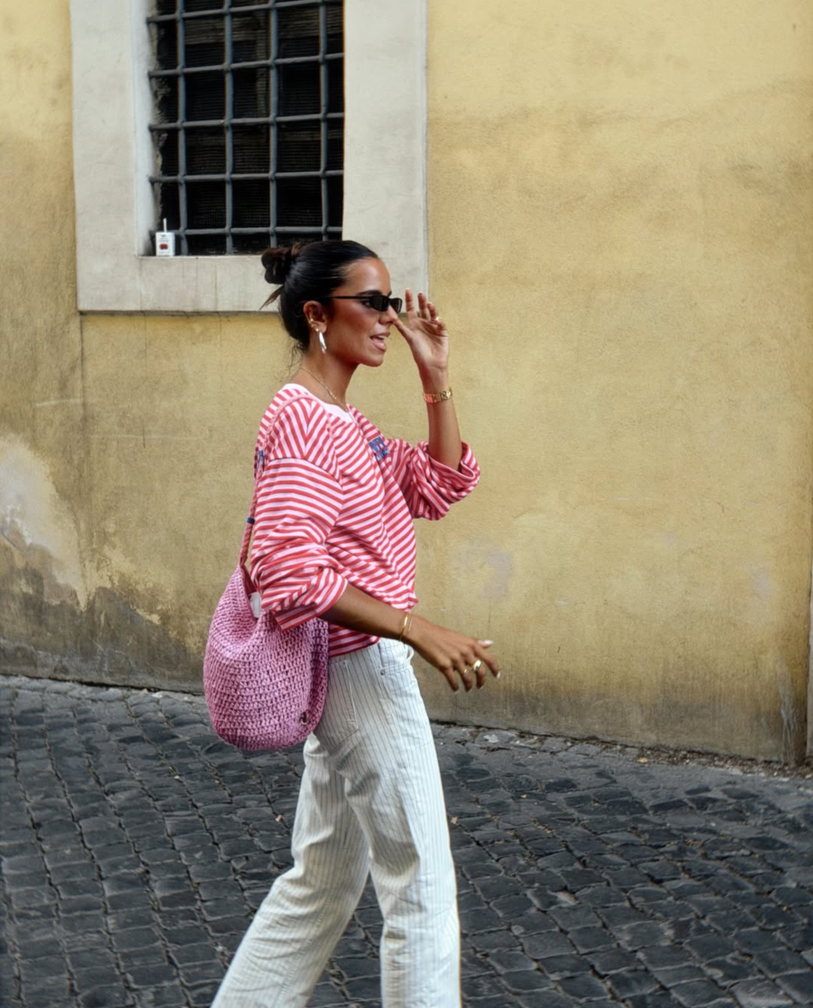 bolso-hobo-kbas-de-fibra-natural-con-cremallera-color-rosa image 3