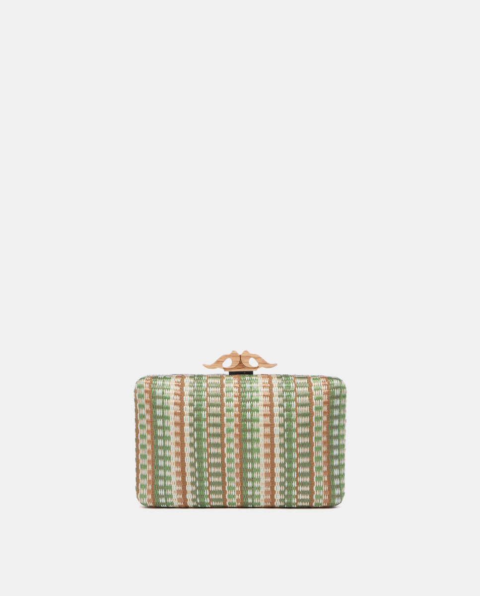 abbacino-clutch-fiesta-cuadrado-estampado-verde image 4