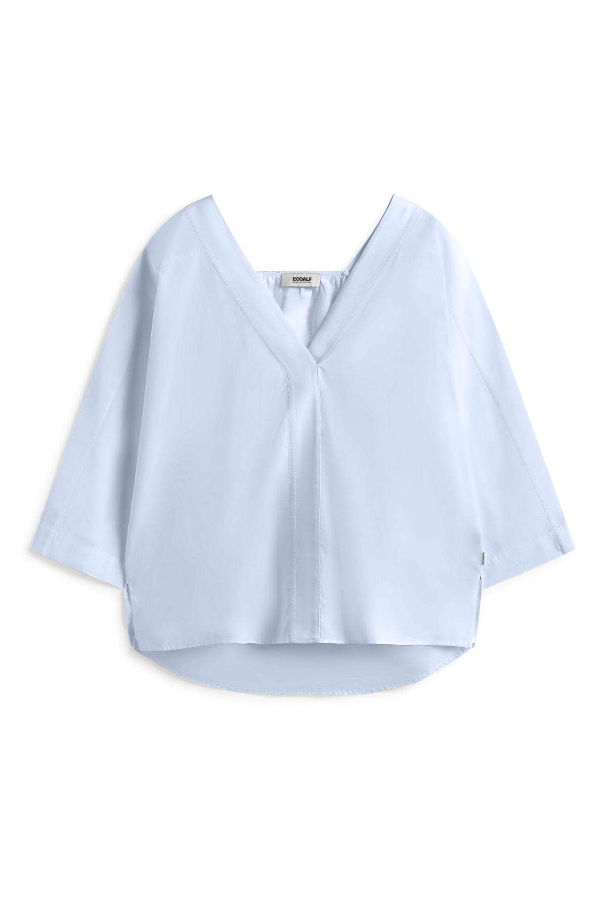 camisa-ecoalf-pia-azul-claro-de-mujer-72-tencel-lyocell-goma-el-stica-trasera-y- image 8