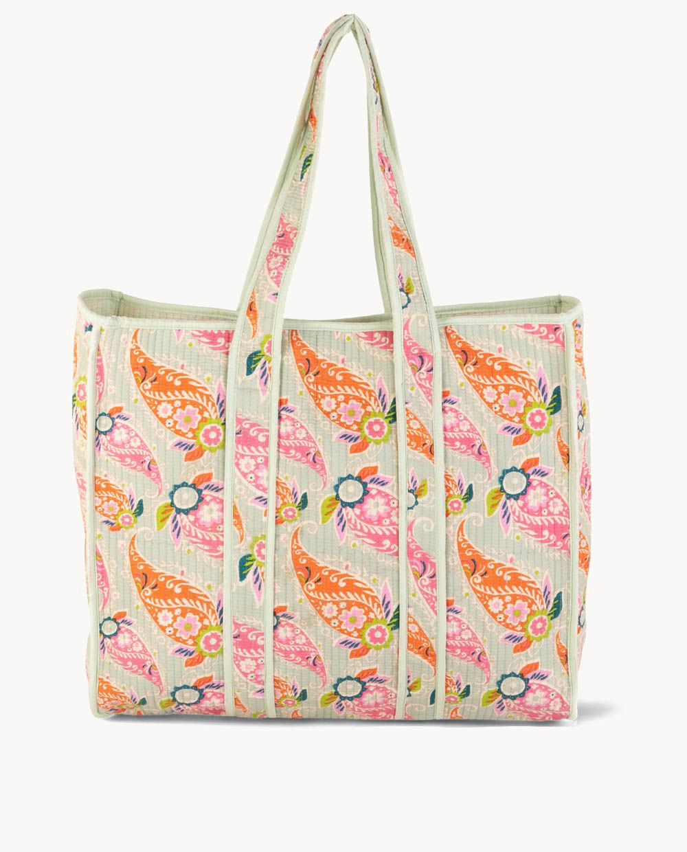 kbas-bolso-de-playa-de-algod-n-con-cremallera-color-verde-44-x-12-x-38-cm image 1