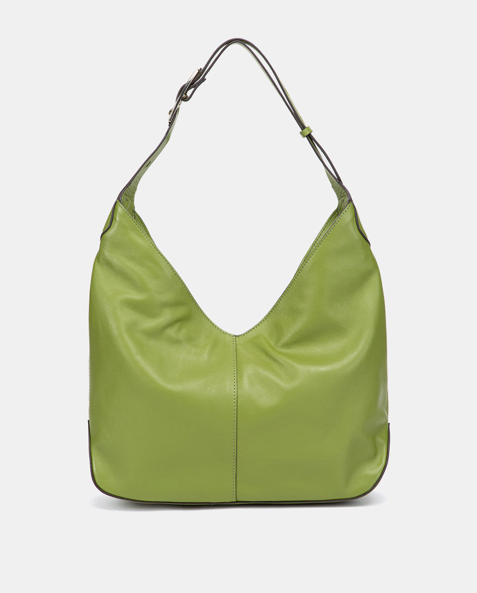 abbacino-bolso-de-hombro-hobo-piel-y-serraje-verde image 4