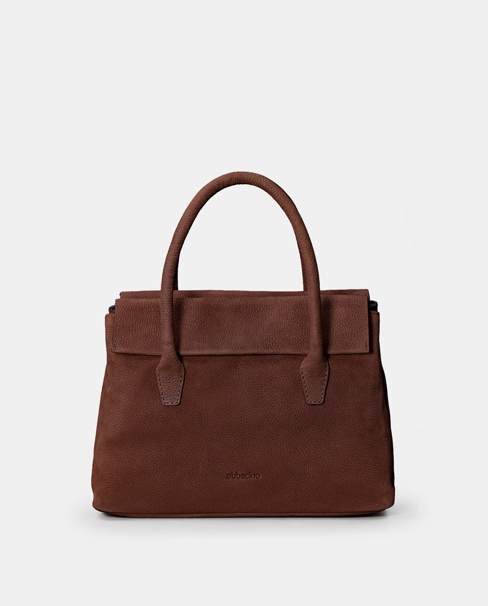 bolso-de-mano-abbacino-marr-n-en-piel-premium image 1