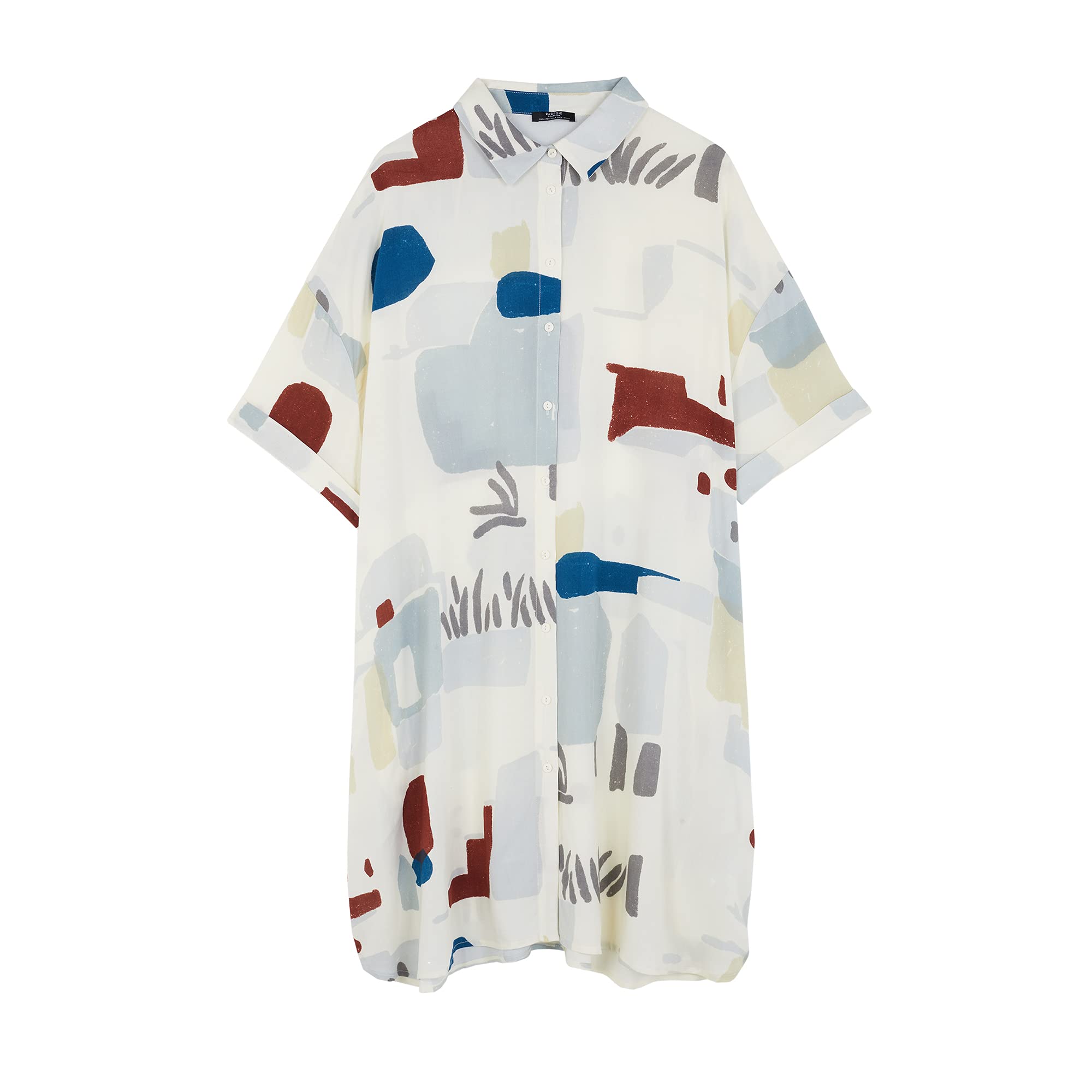 parfois-vestido-camisero-estampado-mujer image 1