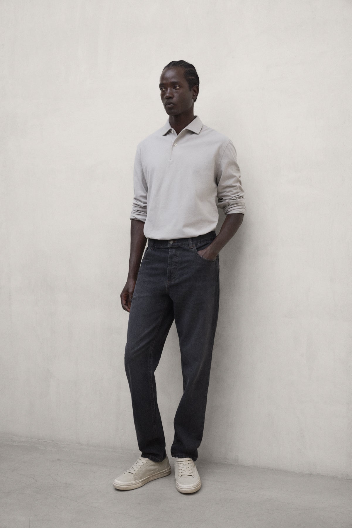 polo-patrick-gris-claro-ecoalf-de-50-algod-n-reciclado-cuello-italiano-y-tapeta- image 1