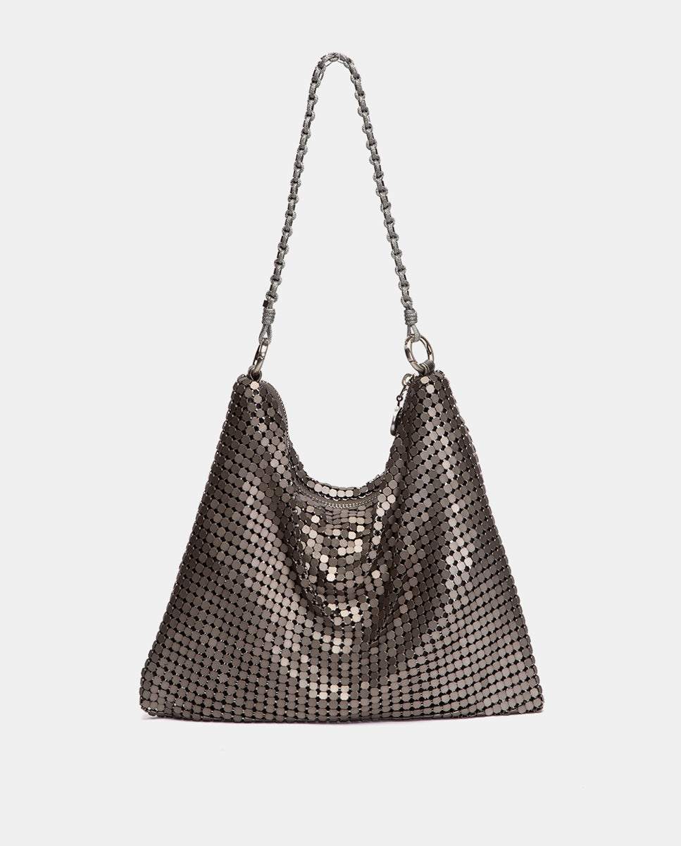 abbacino-bolso-de-fiesta-malla-met-lica-plateada-piramidal image 3