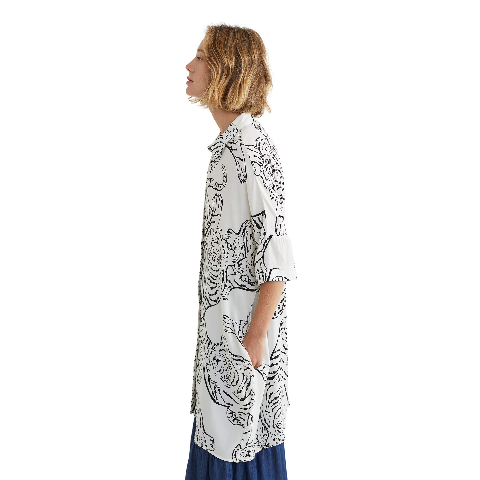 parfois-vestido-camisero-estampado-animal-para-mujer image 4