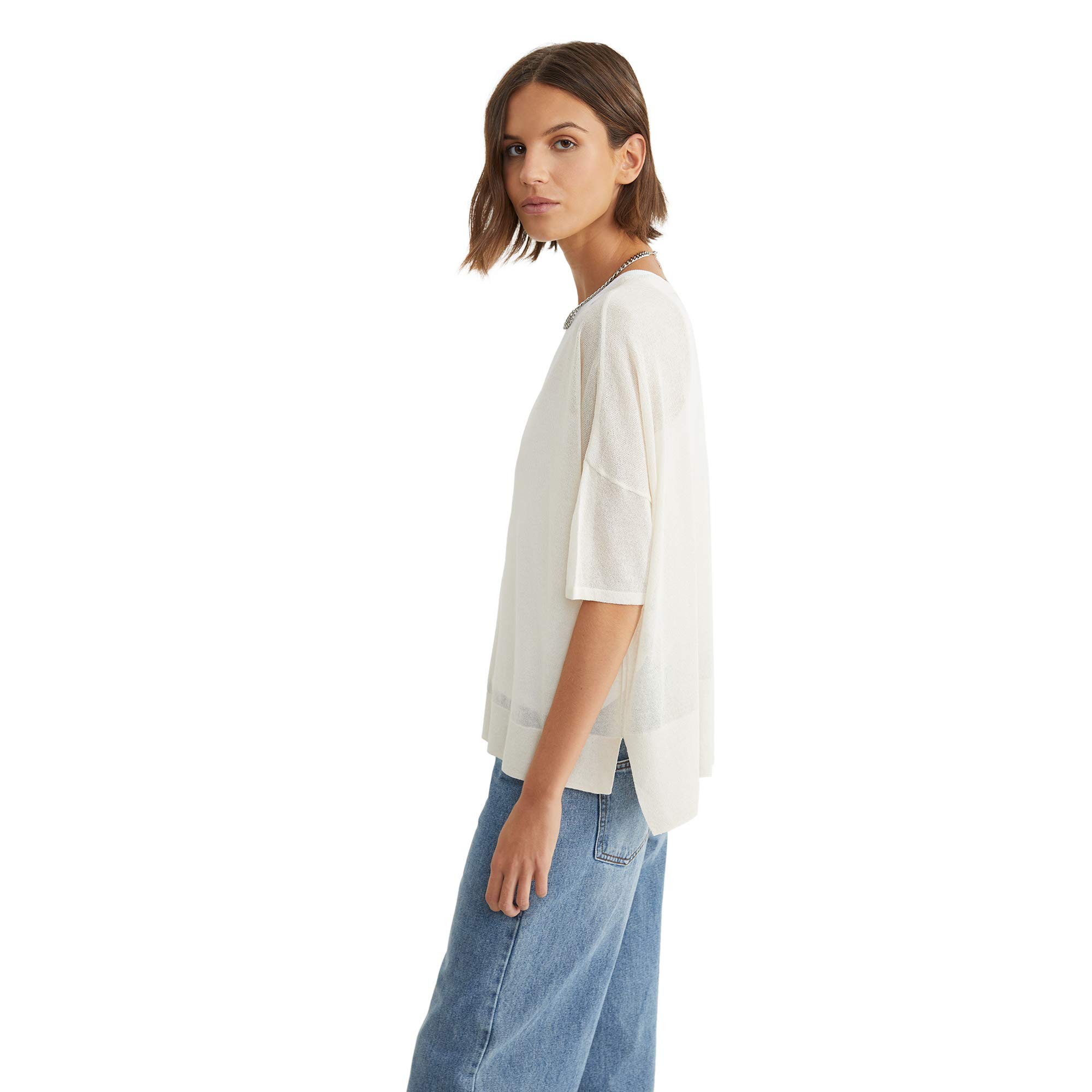 parfois-top-de-punto-escote-pico-mujer image 4