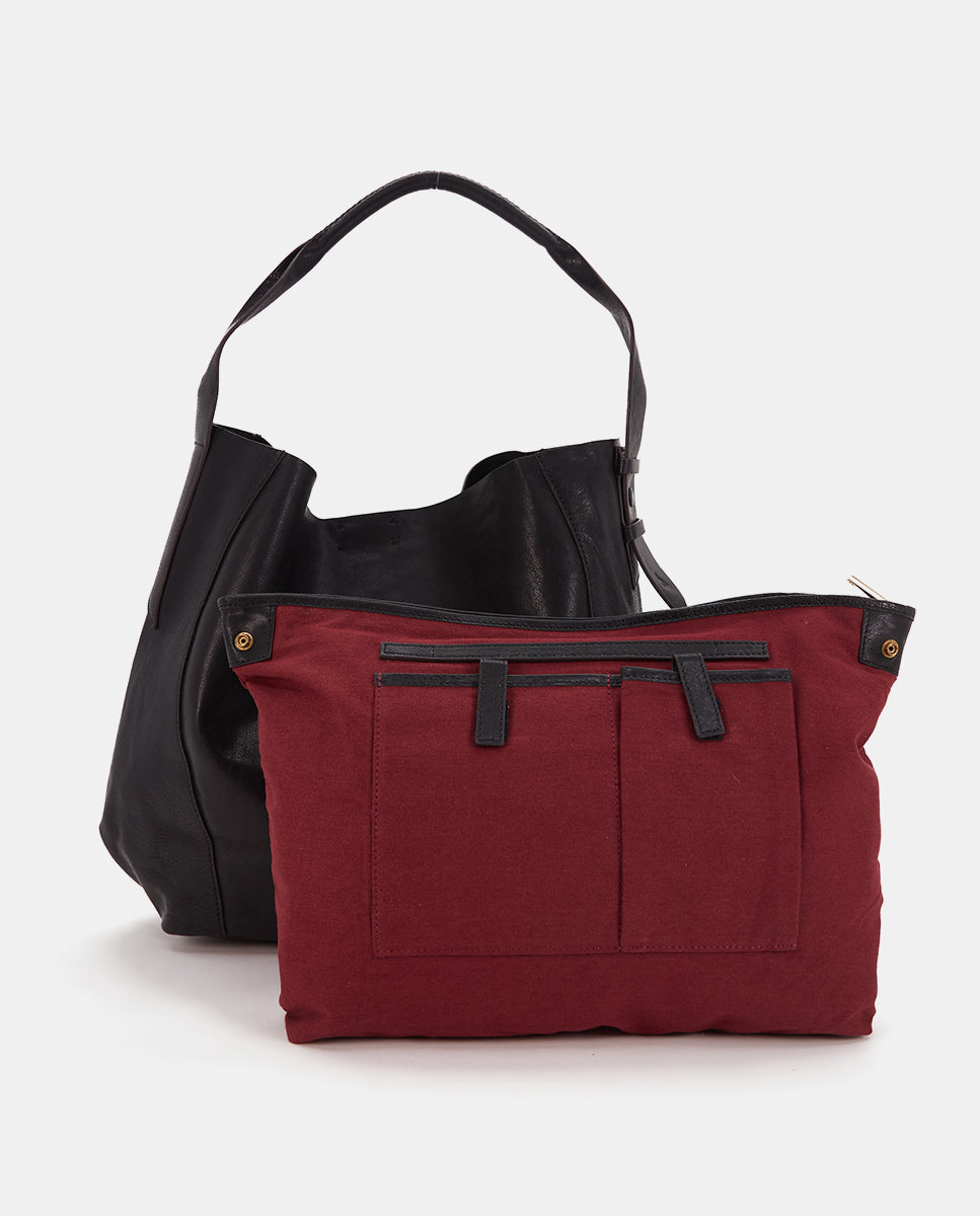 abbacino-bolso-hobo-de-hombro-en-piel-negra image 2