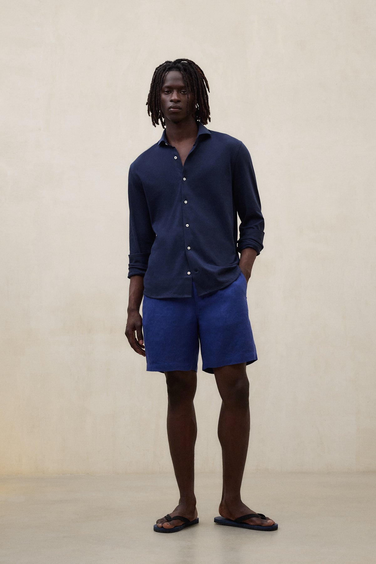 camisa-mole-azul-marino-de-ecoalf-100-algod-n-reciclado-y-fit-regular image 4