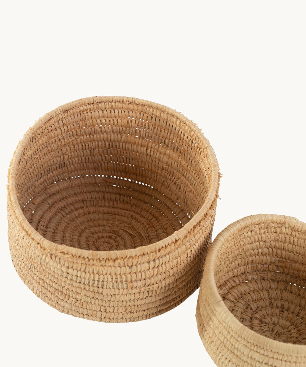 kbas-set-de-2-boles-de-rafia-natural-con-flecos-decoraci-n-boho image 2