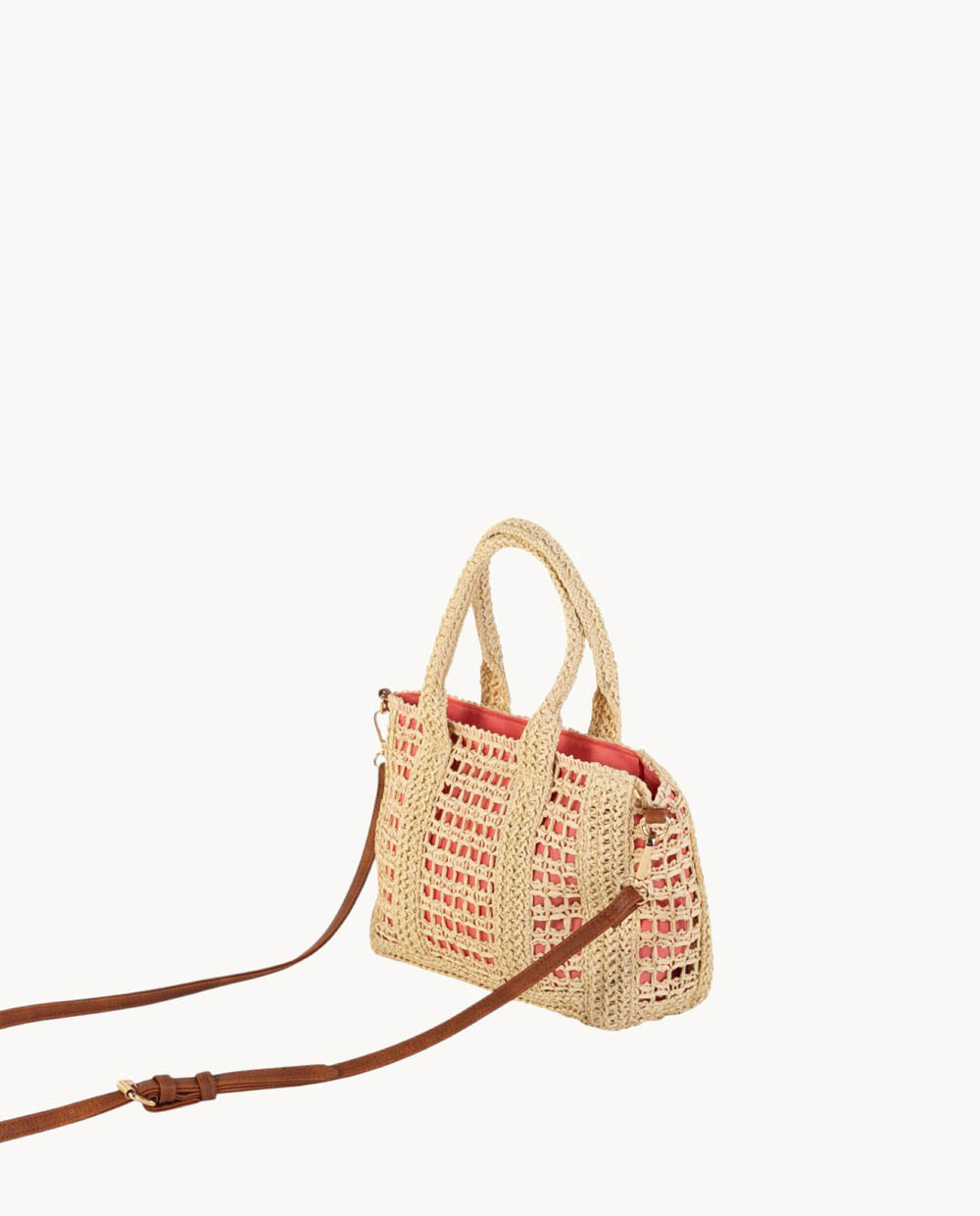 kbas-tote-peque-o-de-fibra-natural-con-cremallera-color-natural-24x10x17-cm image 2