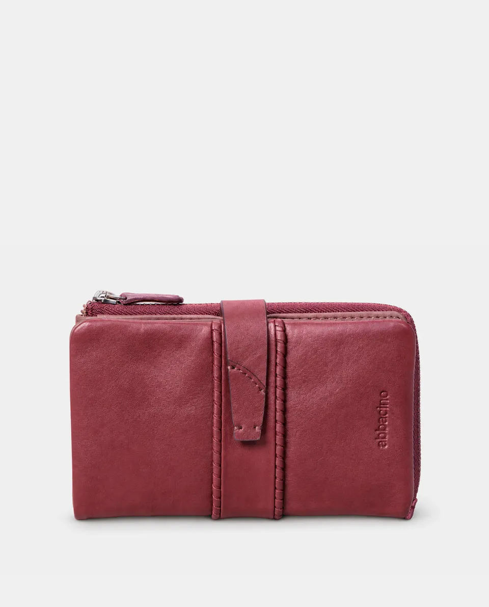 abbacino-cartera-mediana-de-mujer-en-piel-burdeos image 1