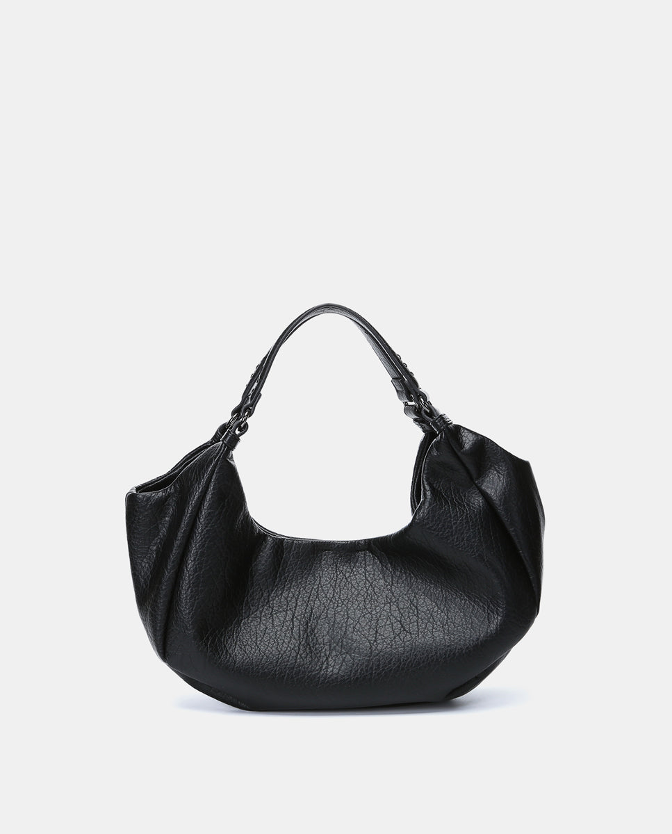 abbacino-bolso-de-mano-negro-materiales-reciclados-texturizado image 3
