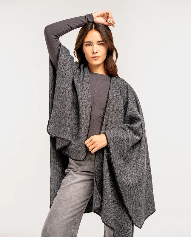 abbacino-poncho-mujer-negro-talla-nica-tacto-suave-c-lido image 1