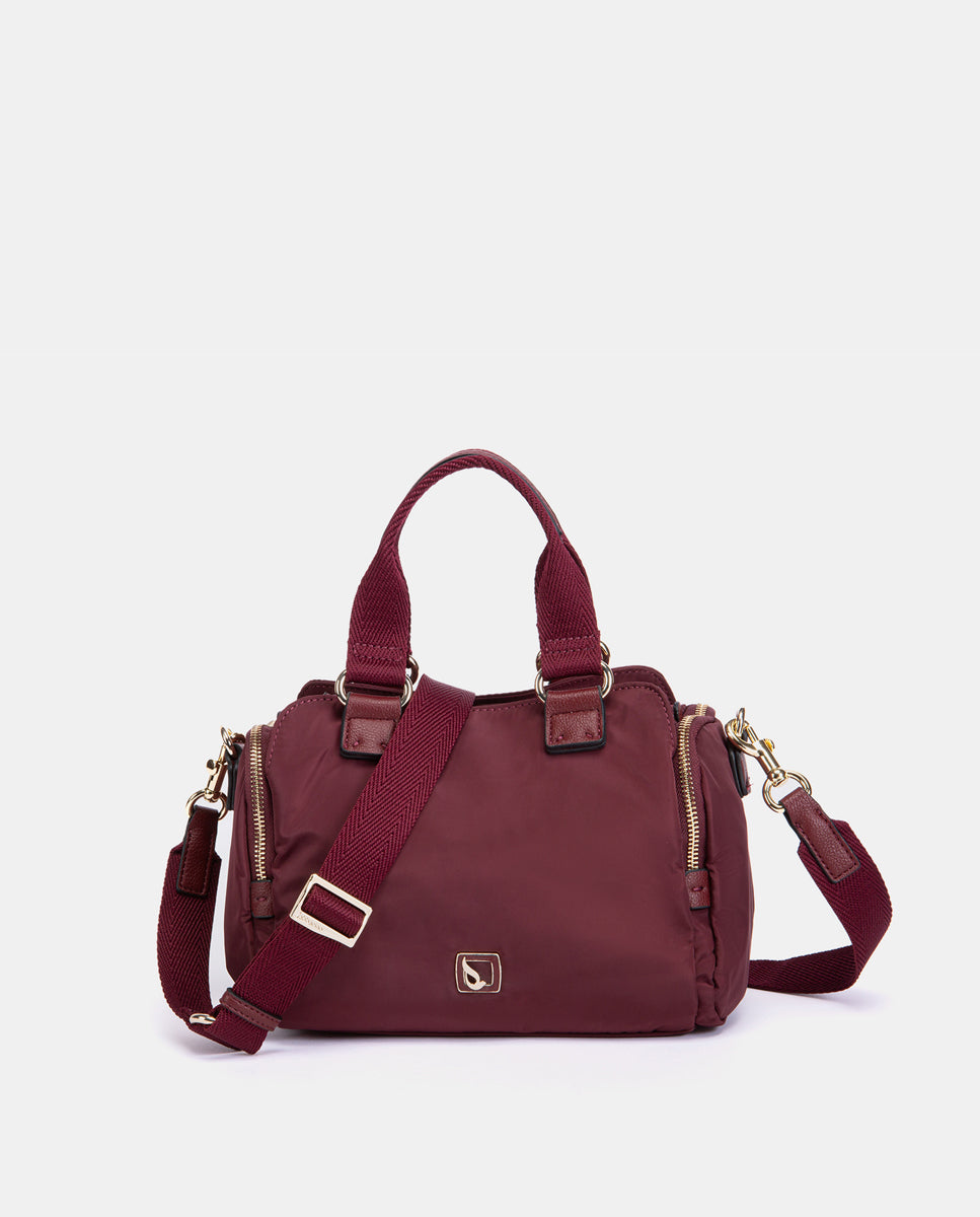 abbacino-bolso-de-mano-burdeos-en-materiales-reciclados image 4