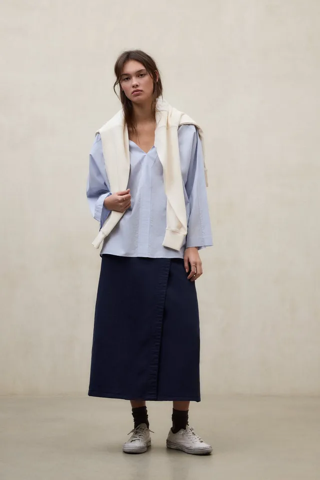 camisa-ecoalf-pia-azul-claro-de-mujer-72-tencel-lyocell-goma-el-stica-trasera-y- image 1