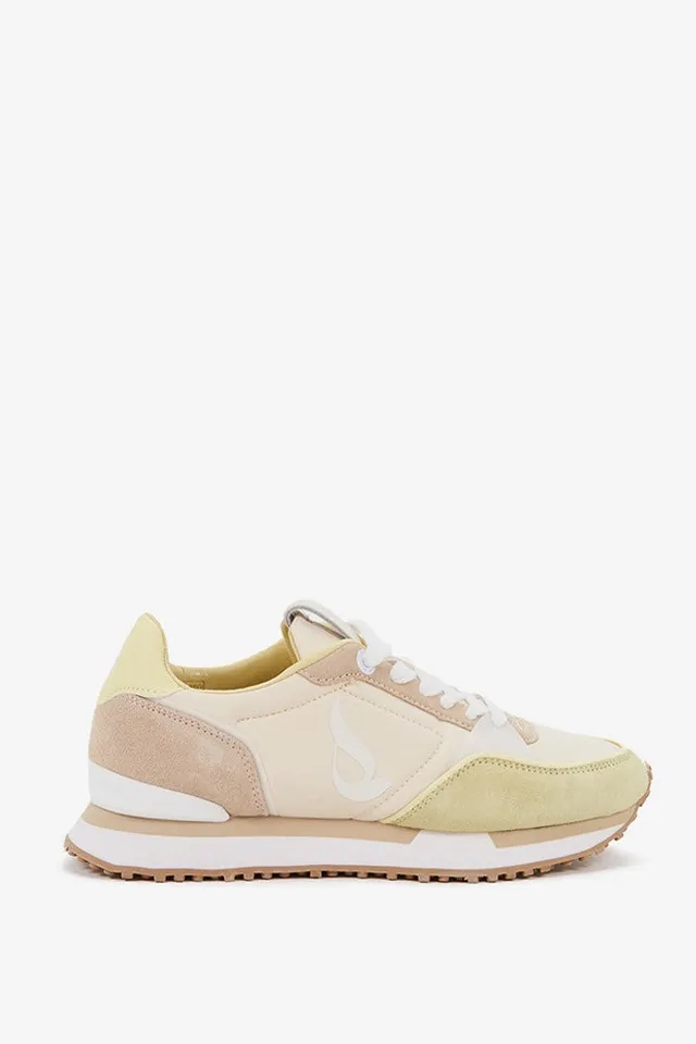 abbacino-zapatilla-mujer-beige-piel-y-textil-2-cordones image 1