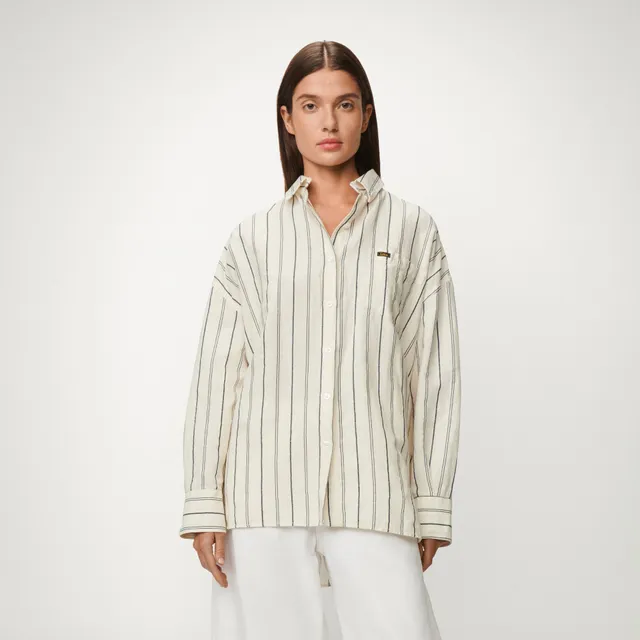 lois-chelsea-camisa-oversize-de-algod-n-y-lino-rayas-con-bolsillo image 1