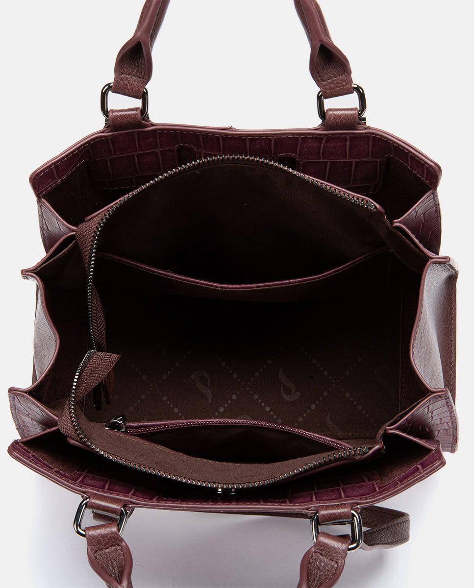 abbacino-bolso-de-mano-burdeos-reciclado image 6